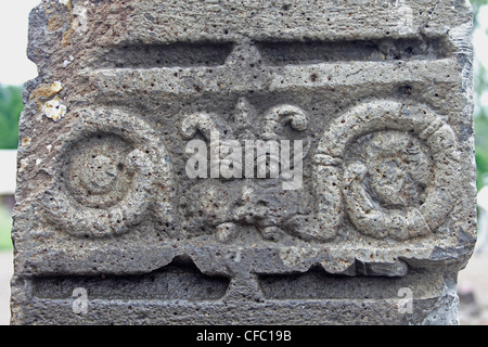 Carving at Shri bhiravnath Temple of Lord Shiva at Kikli, Maharashtra, India Stock Photo