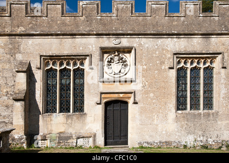 Side facade of St Mary's Church at Lydiard Tregoze in the grounds of Lydiard Park, Swindon, Wiltshire, England, UK Stock Photo