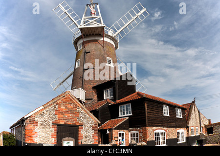 Cley Windmill, old 18th century restored building, Cley, north Norfolk. Stock Photo