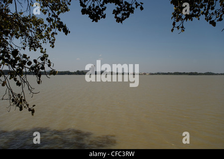 Lake Tana from the Tana Hotel in Bhar Dar in Ethiopia Stock Photo