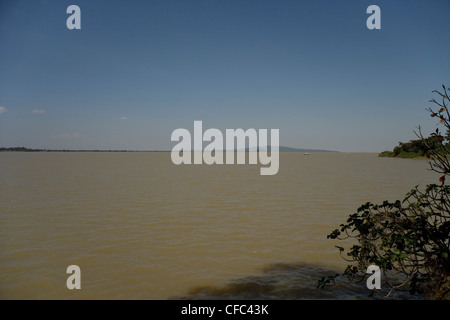 Lake Tana from the Tana Hotel in Bhar Dar in Ethiopia Stock Photo