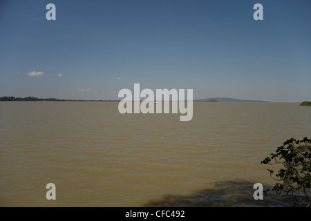 Lake Tana from the Tana Hotel in Bhar Dar in Ethiopia Stock Photo