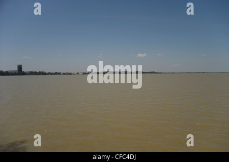 Lake Tana from the Tana Hotel in Bhar Dar in Ethiopia Stock Photo