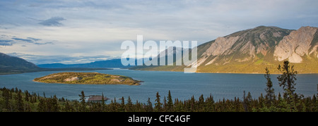 Sunset at Bove Island, Tagish Lake, Yukon Territory, Canada. Stock Photo