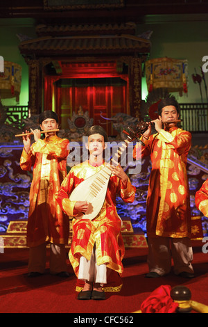 Musicians, theater play, Imperial Theater, Citadel, Imperial City, Hue, Trung Bo, Vietnam
