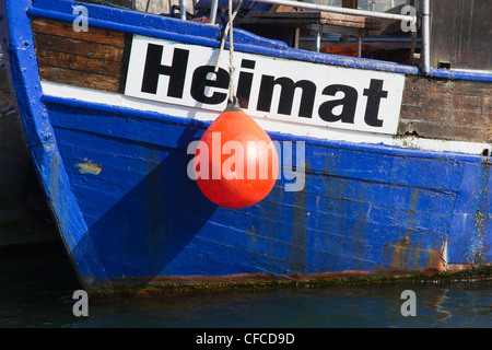 Cutter „Heimat“ in the harbour, Sassnitz, Ruegen island, Baltic Sea, Mecklenburg-West Pomerania, Germany