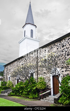 Mokuaikaua Church front view Stock Photo