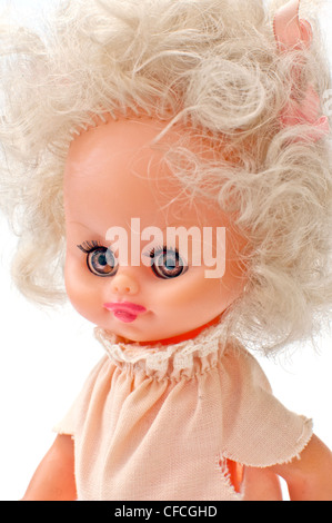 Vintage toy doll, close up image. Stock Photo