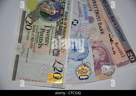 £20 notes issued by Northern Ireland's four banks, Bank of Ireland ...