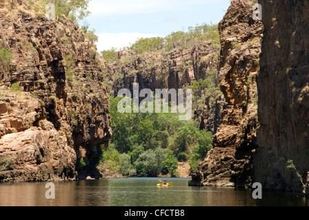 Nitmiluk Gorge in hard sandstone, Katherine, Northern Territory, Australia, Pacific