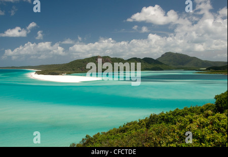 Whitehaven Beach and Hill Inlet, Whitsunday Island, Queensland, Australia, Pacific Stock Photo