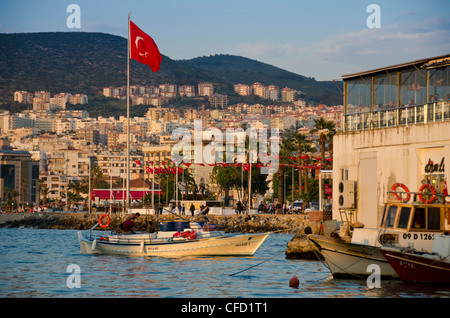 Fishing boat in Kuşadası, a resort town on Turkey's Aegean coast in Aydın Province Stock Photo