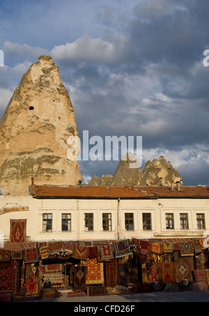 Rug shop at Goreme, Cappadocia, also Capadocia, Central Anatolia, largely in Nevşehir Province, Turkey Stock Photo