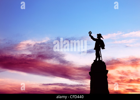 Statue of Samuel de Champlain, Nepean Point, Ottawa, Ontario, Canada Stock Photo