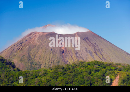 Steaming crater of Volcan de San Cristobal, 1745m, Nicaragua, Central America Stock Photo