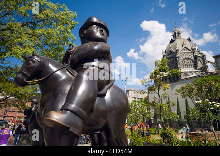 Sculptures by Fernando Botero, Plazoleta de las Esculturas, Medellin, Colombia, South America Stock Photo