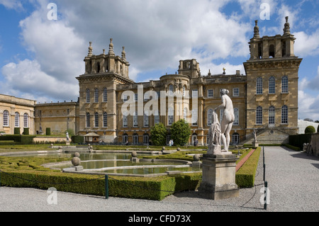 The Water Garden and garden wing, Blenheim Palace, Oxfordshire, England, United Kingdom, Europe Stock Photo