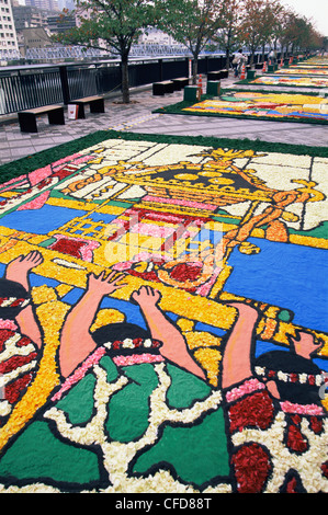 Japan, Tokyo, Kachidoki, Floral Display Artwork at the Infiora Festival Stock Photo