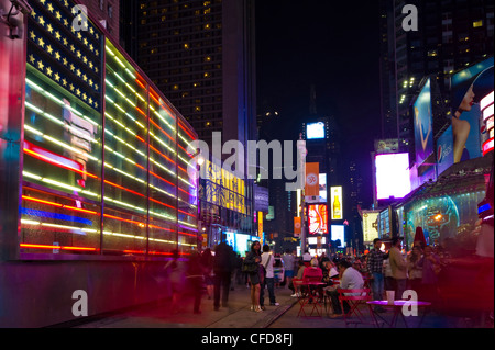 Times Square and Broadway at night, Manhattan, New York, USA Stock Photo