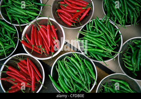 Korea, Seoul, Namdaemun Market, Chilli Display Stock Photo
