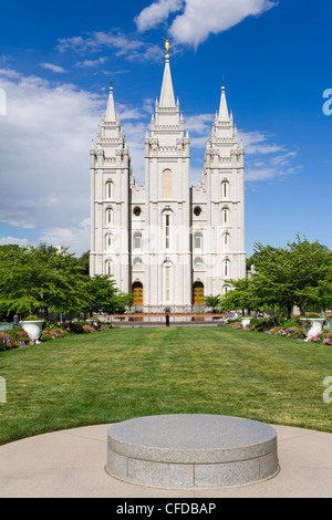 Mormon Temple on Temple Square, Salt Lake City, Utah, United States of America, Stock Photo