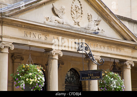 Roman Baths and Pump Room, Bath, Somerset, England, United Kingdom, Europe Stock Photo