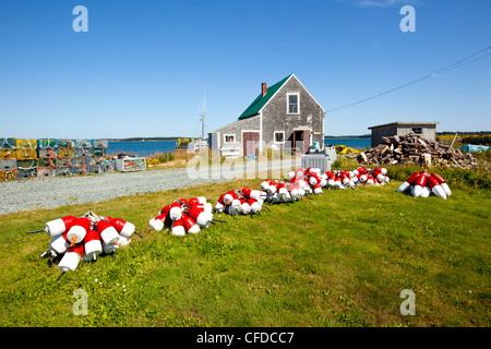 Lobster traps, Grand Harbour , Grand Manan Island, Bay of Fundy, New Brunswick, Canada Stock Photo