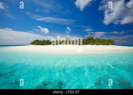 Uninhabited island, Maldives, Indian Ocean, Asia Stock Photo