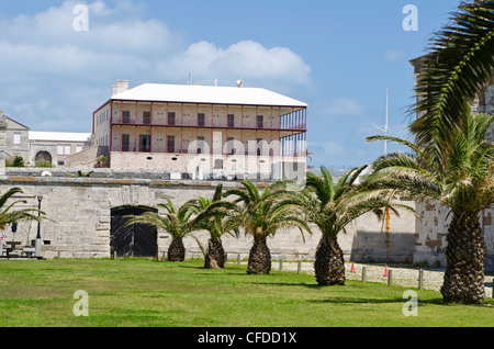 The Commissioner's,from the Victualling Yard at the Royal Naval Dockyard, Bermuda, Central America Stock Photo