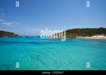 Cala Mondrago, Cala S Amarador, bay, Parc Natural de Mondrago, natural preserve, Mallorca, Balearic Islands, Spain, Europe Stock Photo