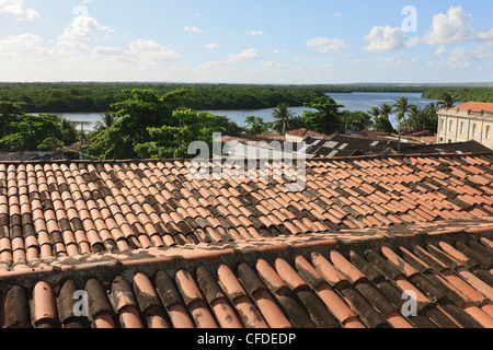 View from Hotel Globo,looking at river Rio Paraiba (Parahyba), Joao Pessoa, Paraiba, Brazil, Brasil Stock Photo