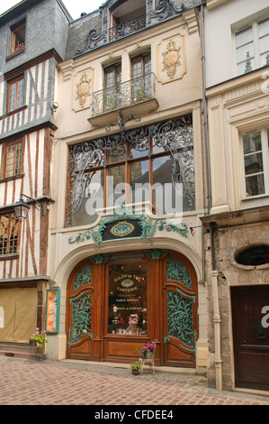 Rue St Romain Rouen Seine-Maritime Normandy France Stock Photo