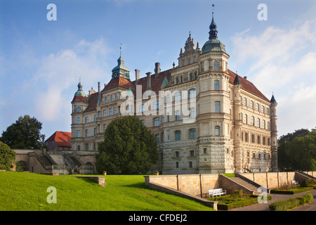 View of Renaissance castle, Guestrow, Mecklenburg switzerland, Mecklenburg Western-Pomerania, Germany, Europe Stock Photo