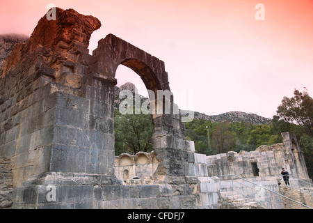 Ruins of the Roman Water Temple, the starting point of the aqueduct to Carthage, Zaghouan, Tunisia, North Africa, Africa Stock Photo