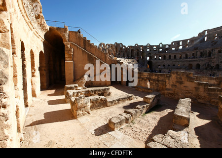 Roman amphitheatre, El Jem, UNESCO World Heritage Site, Tunisia, North Africa, Africa Stock Photo