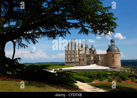 Chateau de Hautefort, Dordogne Valley, Aquitaine, France, Europe Stock Photo