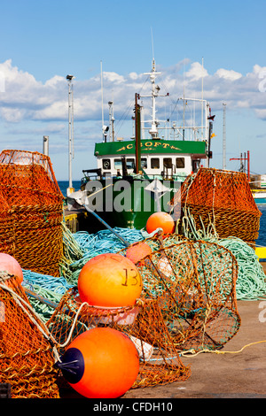 Dory on southside of St. John's Harbour, Newfoundland, Canada Stock Photo