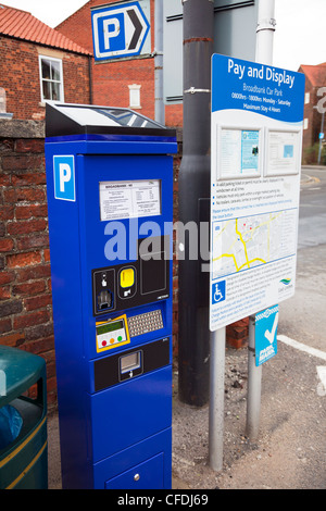 Brand new full keyboard style car park ticket machine needing full registration of car number plate  inputting for ticket Stock Photo