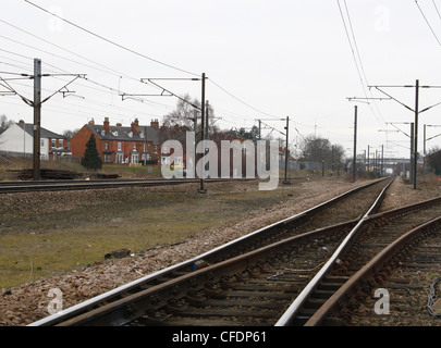 Railway at Retford Train Station, Retford, Lincolnshire, UK Stock Photo