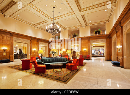 Lobby of the Fairmont Chateau Laurier hotel, Ottawa, Ontario, Canada Stock Photo