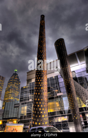 Searchlight, Starlight, Spotlight Sculpture by John McEwen at Air Canada Centre, Toronto, Canada Stock Photo