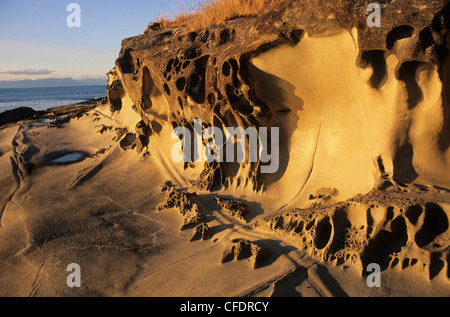 Sandstone formation, Dionisio Point Provincial Park, Galiano Island, British Columbia, Canada Stock Photo