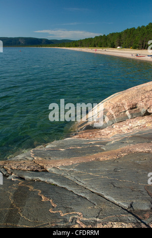 Agawa Bay, Lake Superior Provincial Park, Canadian Shield, Ontario, Canada Stock Photo