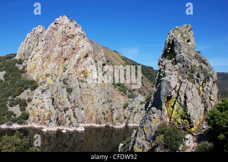 Salto del Gitano, Monfrague National Park, and River Tajo Extremadura, Spain, Europe Stock Photo