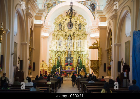 Interior of the 18th century Cathedral, Tegucigalpa, Honduras, Central America Stock Photo