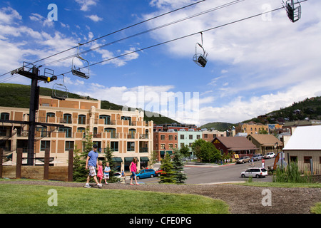 Ski lift in Park City, Utah, United States of America, Stock Photo