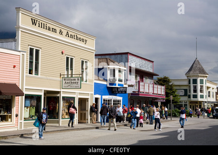 Broadway Street, Skagway, Southeast Alaska, United States of America, Stock Photo