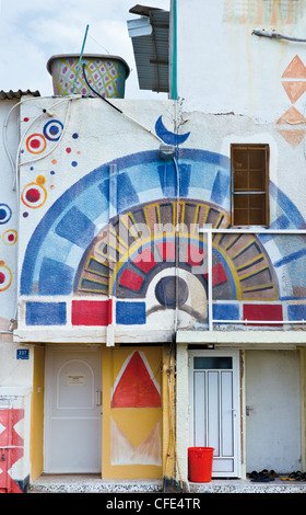 Bahrain, Manama city, murales and building decoration in the Karbabd village Stock Photo