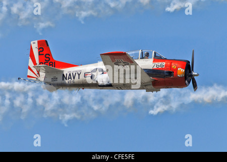 North American T28 Trojan aircraft of the US Navy Stock Photo