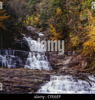 Kent Falls State Park waterfall in autumn Stock Photo